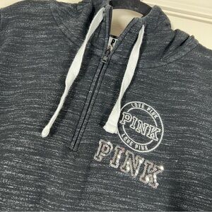 PINK Victoria's Secret Black Heathered  Pullover